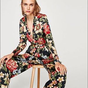 Zara Wide Leg Patterned Pants